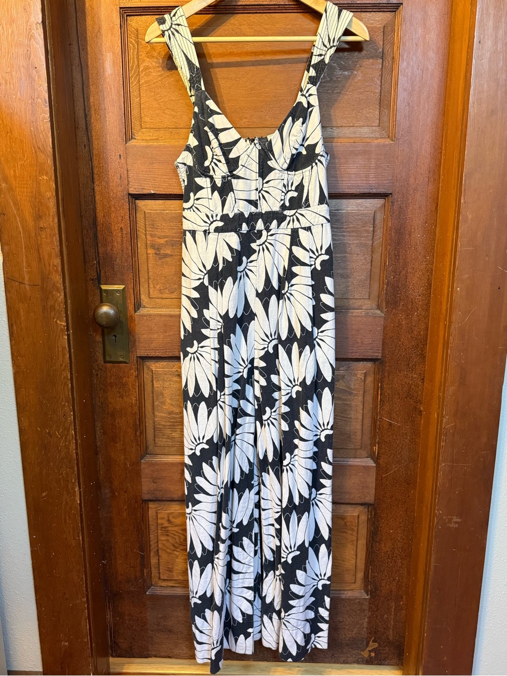 FARM Rio Black & White Floral Jumpsuit